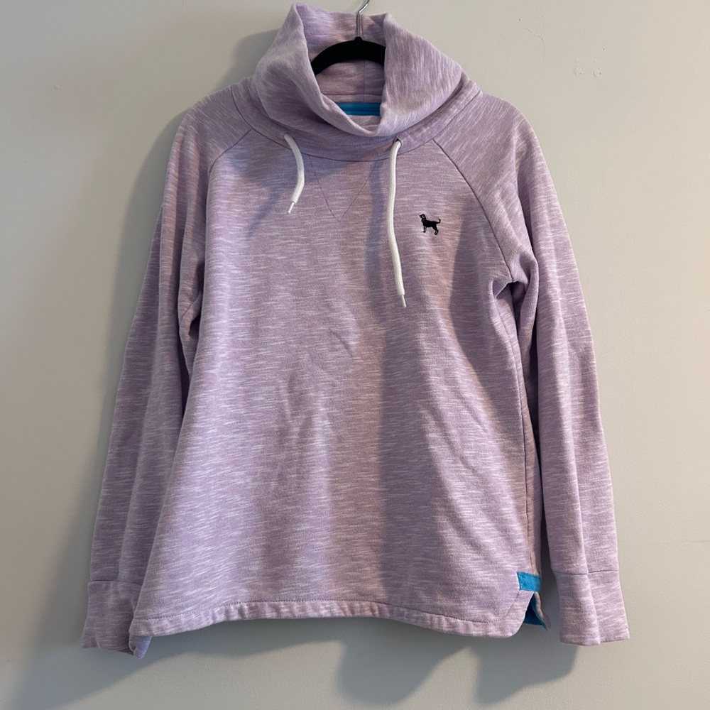The Black Dog Light Purple Cowl Neck Sweater